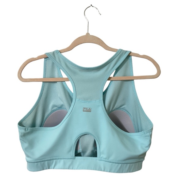 Fila Sport Women’s Medium Impact Racerback Keyhole Padded Blue Sport Bra Size 2X - Picture 4 of 15